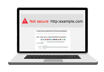 Red Beware Not Secure Triangle Shown In Chrome